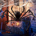 Large 200cm hanging Halloween spider decoration by Everything Baby, realistic design for indoor or outdoor spooky Halloween decor.