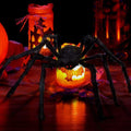 200cm giant hanging Halloween spider decoration from Everything Baby, realistic black spider for indoor and outdoor spooky decor.