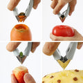 Portable strawberry huller and pineapple corer kitchen gadget from Everything Baby, used for removing stems and coring fruits.