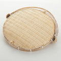 Handcrafted bamboo food serving tent with mesh cover, ideal for pretend play with baby & kid's food storage and meal serving baskets.