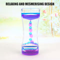 Colorful liquid timer toy from Everything Baby with flowing liquids and bubbles, designed for kids and adults' relaxation and pretend play.