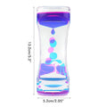 Colorful liquid timer toy with bubbles and oil, designed for anxiety relief and pretend play for kids and adults.