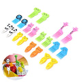 Set of 20 mini cartoon animal food picks for kids, featuring cute animal designs for lunch box decoration and pretend play.