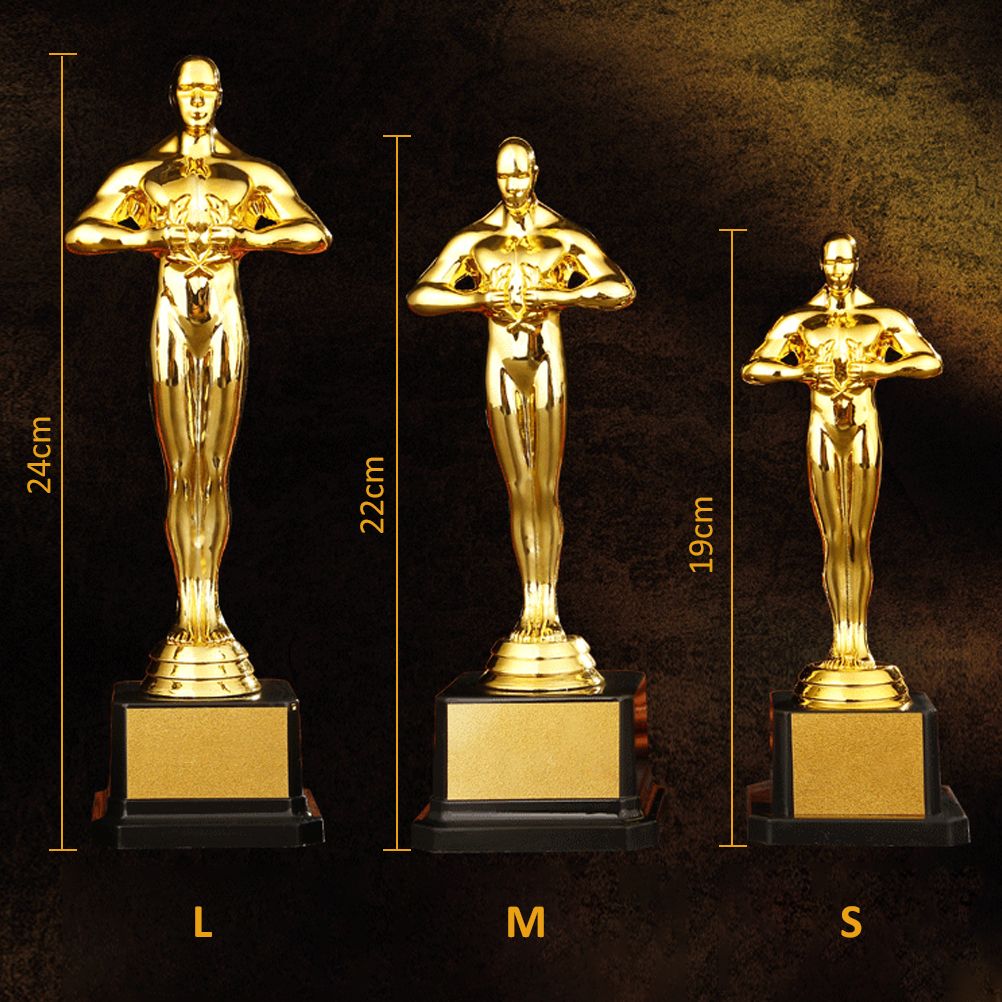 Gold plated little golden man trophy, 19/22/24 cm, from Everything Baby, suitable for kids' outdoor play and competition souvenirs.