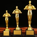 Gold plated Little Golden Man trophy for kids, 19/22/24 cm, outdoor play competition souvenir, suitable for children's awards