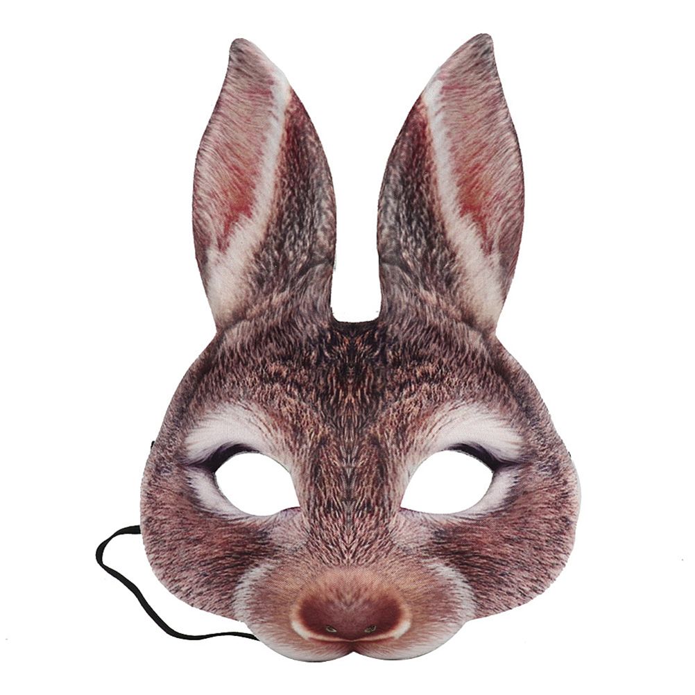 Funny EVA rabbit headgear for kids, featuring a half-face bunny design for parties, festivals, and pretend play by Everything Baby.