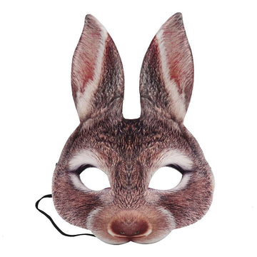 Funny EVA rabbit headgear for kids, featuring a half-face bunny design for parties, festivals, and pretend play by Everything Baby.