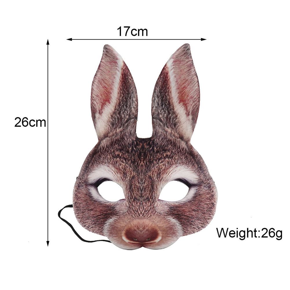 Funny EVA rabbit headgear for kids, featuring a half face bunny costume for parties, festivals, and pretend play.