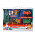 Electric Christmas train set with lights, music, and railway tracks for kids, battery operated ride-on toy by Everything Baby