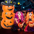 Cute inflatable Halloween pumpkin tumbler decoration, 55.1 inches, made of PVC for outdoor or indoor Halloween party decor.