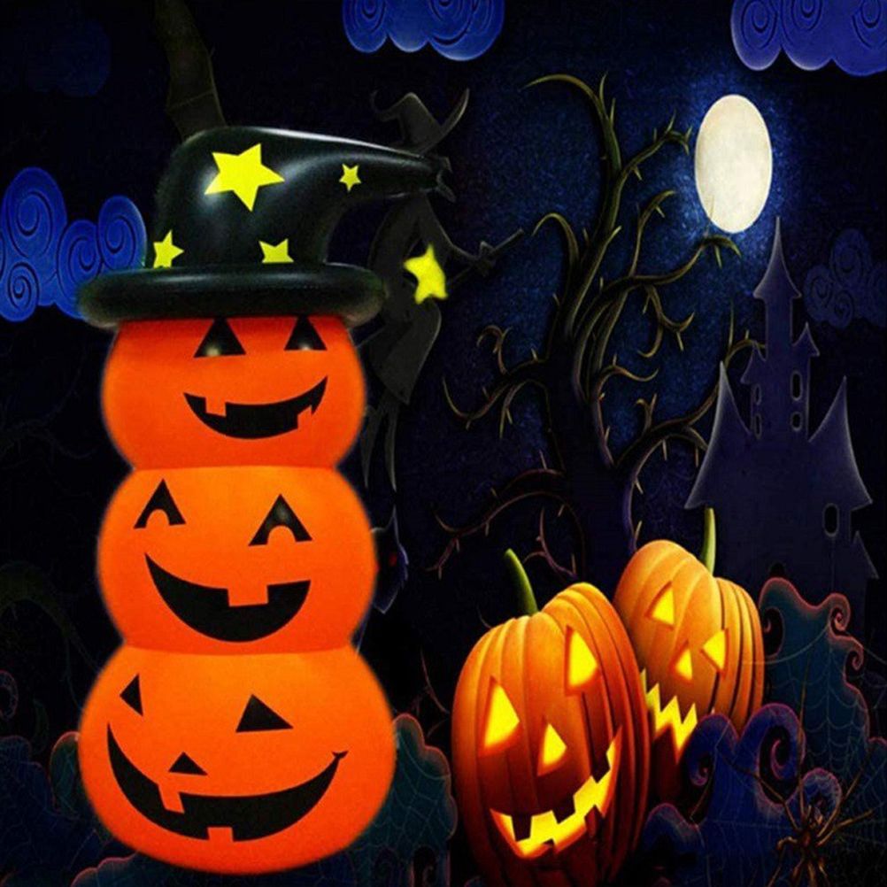 Cute Halloween pumpkin inflatable tumbler decoration by Everything Baby, 55.1 inches, ideal for outdoor or indoor Halloween parties