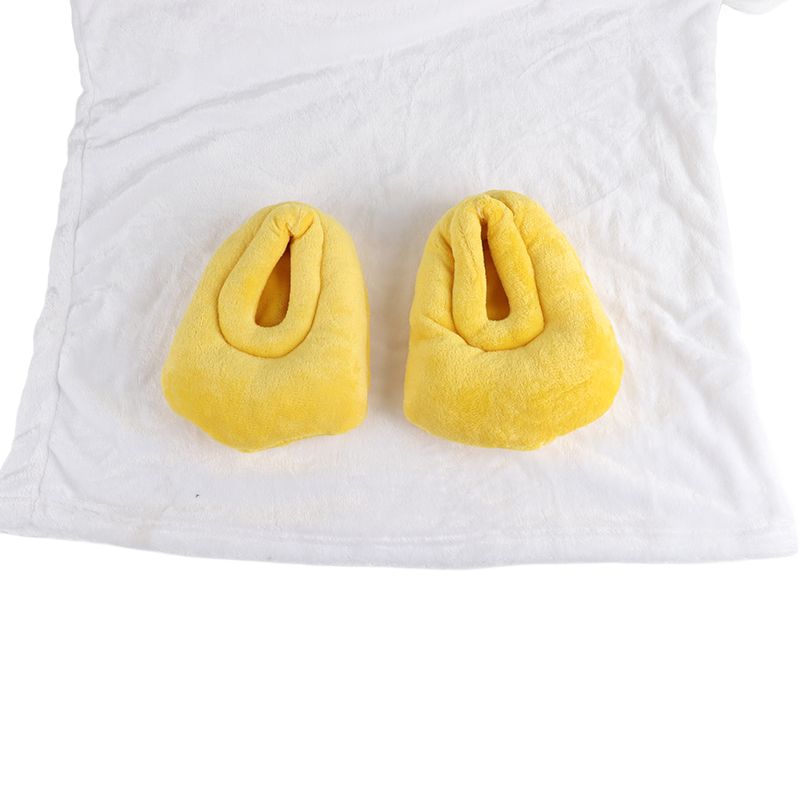 Baby duck cosplay costume in a one-piece pajamas jumpsuit, cozy sleepwear for kids, featuring a cute duck shape by Everything Baby.