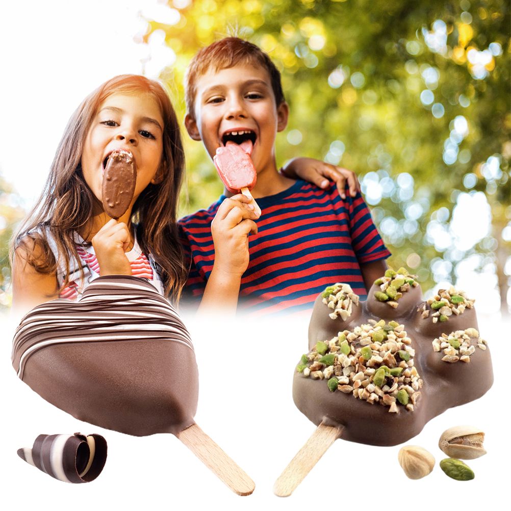 Silicone heart-shaped paw ice cream mold by Everything Baby, perfect for homemade popsicles, cakes, and jellies for kids.