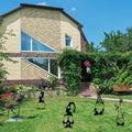 Cute outdoor garden metal goblin statue by Everything Baby, standing decor for yard and garden decoration.