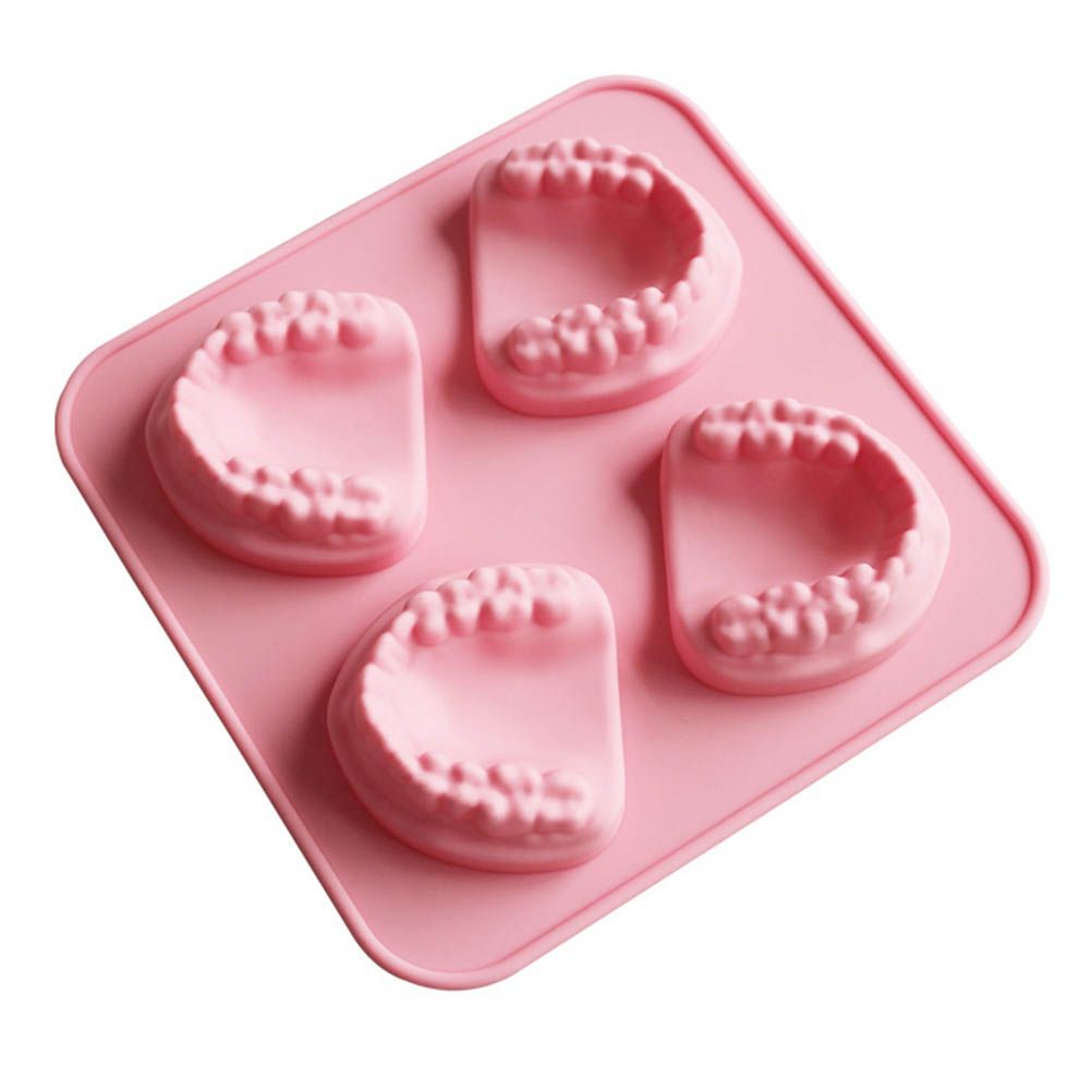 Teeth-shaped silicone ice cube tray by Everything Baby, fun denture ice molds for drinks and party favors