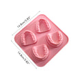 Silicone ice cube tray with teeth-shaped molds, fun gag gift for dentists, ideal for dentist parties and novelty ice making.
