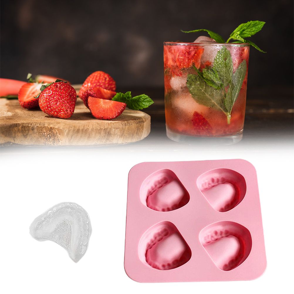 Funny teeth-shaped silicone ice cube tray by Everything Baby, perfect for dentist-themed parties and gag gifts.