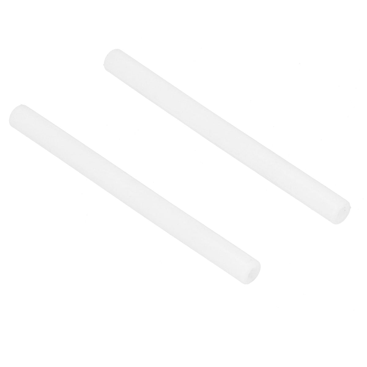 Two silicone short tube replacements for milking machines, designed for baby nursing and feeding accessories by Everything Baby.