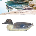 Lifelike plastic duck decoration for garden, 34.5 x 13cm, realistic hunting decoy for outdoor play and garden decor.
