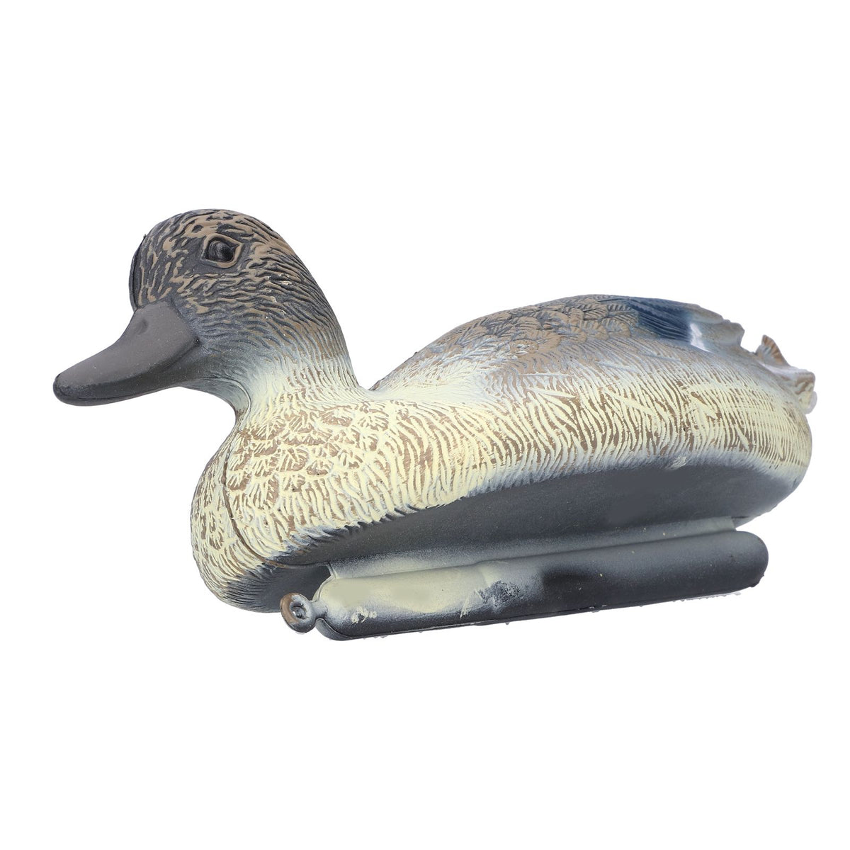 Lifelike plastic duck decoy for garden decoration, 34.5 x 13cm, suitable as outdoor toy or hunting decoy for kids.