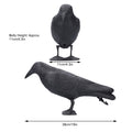 Plastic crow decoy statue used for outdoor garden decoration and hunting bait, ideal for outdoor play and garden decor.