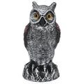 Plastic owl garden statue decoration, realistic-looking owl decoy for outdoor pest repellent, suitable for garden and outdoor play areas