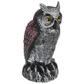 Plastic owl garden statue decoration and bird repeller, outdoor hunting decoy for garden pest deterrence, by Everything Baby.