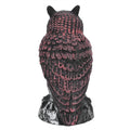 Plastic owl garden decoy for outdoor decoration and pest repellent, suitable for garden and outdoor play areas.