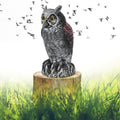 Plastic owl statue decoration for outdoor gardens, used as a hunting decoy and garden repeller by Everything Baby.