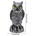 Plastic owl garden statue decoration, outdoor hunting decoy from Everything Baby, used as a bird repeller in the garden.