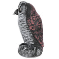 Plastic owl garden decoy, realistic simulation decoration for outdoor use, designed to repel pests and add garden decor.