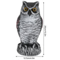 Plastic owl statue decoration for outdoor garden, used as a hunting decoy and bird repeller by Everything Baby.