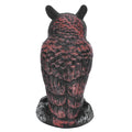 Plastic owl garden decoy for outdoor decoration and pest repellent, featuring realistic design to deter birds and pests.