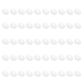 Set of 50 plastic fake pigeon eggs for bird hatching and breeding simulation, ideal for bird breeding and educational play.