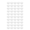 Set of 50 plastic fake pigeon eggs for bird hatching and breeding simulation, ideal for educational and pretend play purposes.