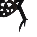 Set of five acrylic chicken stake statues with baby animal shapes for garden or yard decoration, black color, outdoor decor.