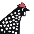 Set of five black acrylic chicken stake statues with animal shapes for garden yard decoration, suitable for outdoor play areas.