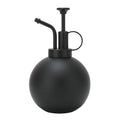 Vintage 500ml black watering pot with hand press spray for garden or balcony outdoor play and gardening activities.