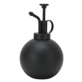 Black vintage 500ml watering pot with hand press spray nozzle, garden balcony accessory, for outdoor watering and plant care.