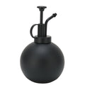 Black 500ml vintage hand press watering pot for garden and balcony use, ideal for outdoor plant watering and garden accessories.