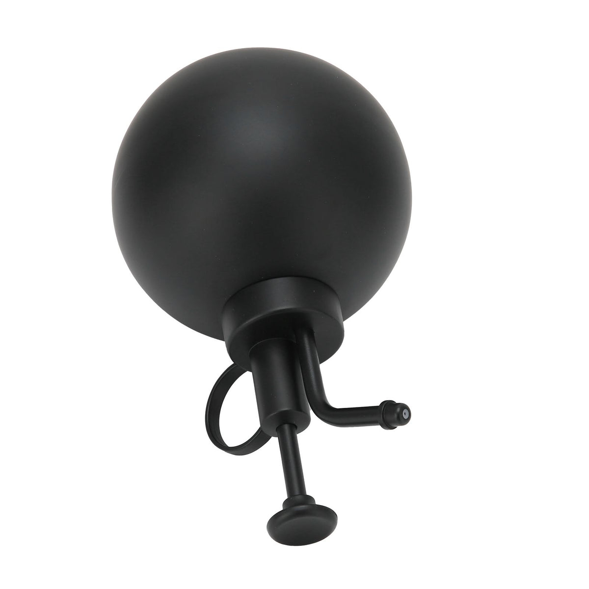Black 500ml vintage hand press watering pot with spray nozzle, ideal for garden and balcony outdoor watering.