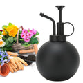 Vintage 500ml black watering pot with hand press spray nozzle, ideal for garden or balcony outdoor play and gardening activities.