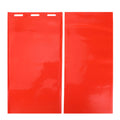 Two red beeswax sheet DIY foundation press molds for beekeeping, with rubber comb design, ideal for beekeeping accessories.