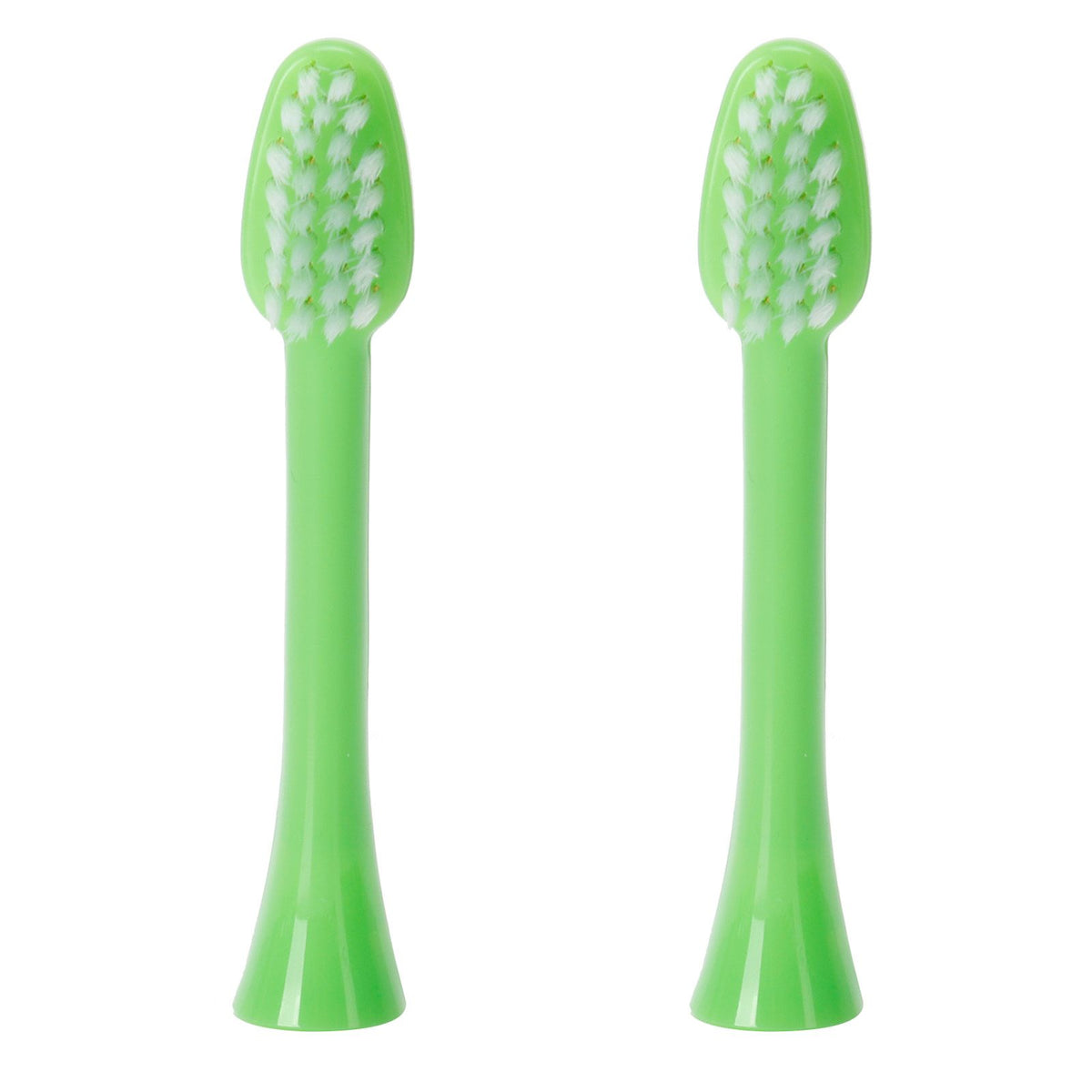 Children's waterproof electric toothbrush with cartoon pattern, green color, designed for kids' teeth cleaning and grooming.