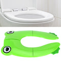 Green portable baby potty seat pad by Everything Baby, non-slip toddler toilet training seat for travel with foldable design.