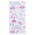Cute self-adhesive wall sticker with clouds and raindrops, designed for children's room decor and pretend play by Everything Baby.
