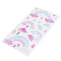 Self-adhesive wall sticker featuring cute clouds and raindrops, ideal for children's room or bedroom decor.