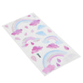 Cute self-adhesive wall sticker with clouds and raindrops for children's room decor, featuring colorful, playful design.