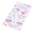 Self-adhesive wall sticker featuring cute clouds and raindrops for children's room decor, ideal for baby and kids' pretend play.