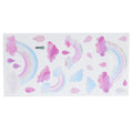 Self-adhesive wall sticker with cute clouds and raindrops for children's room decor, featuring colorful, playful cloud and raindrop design.